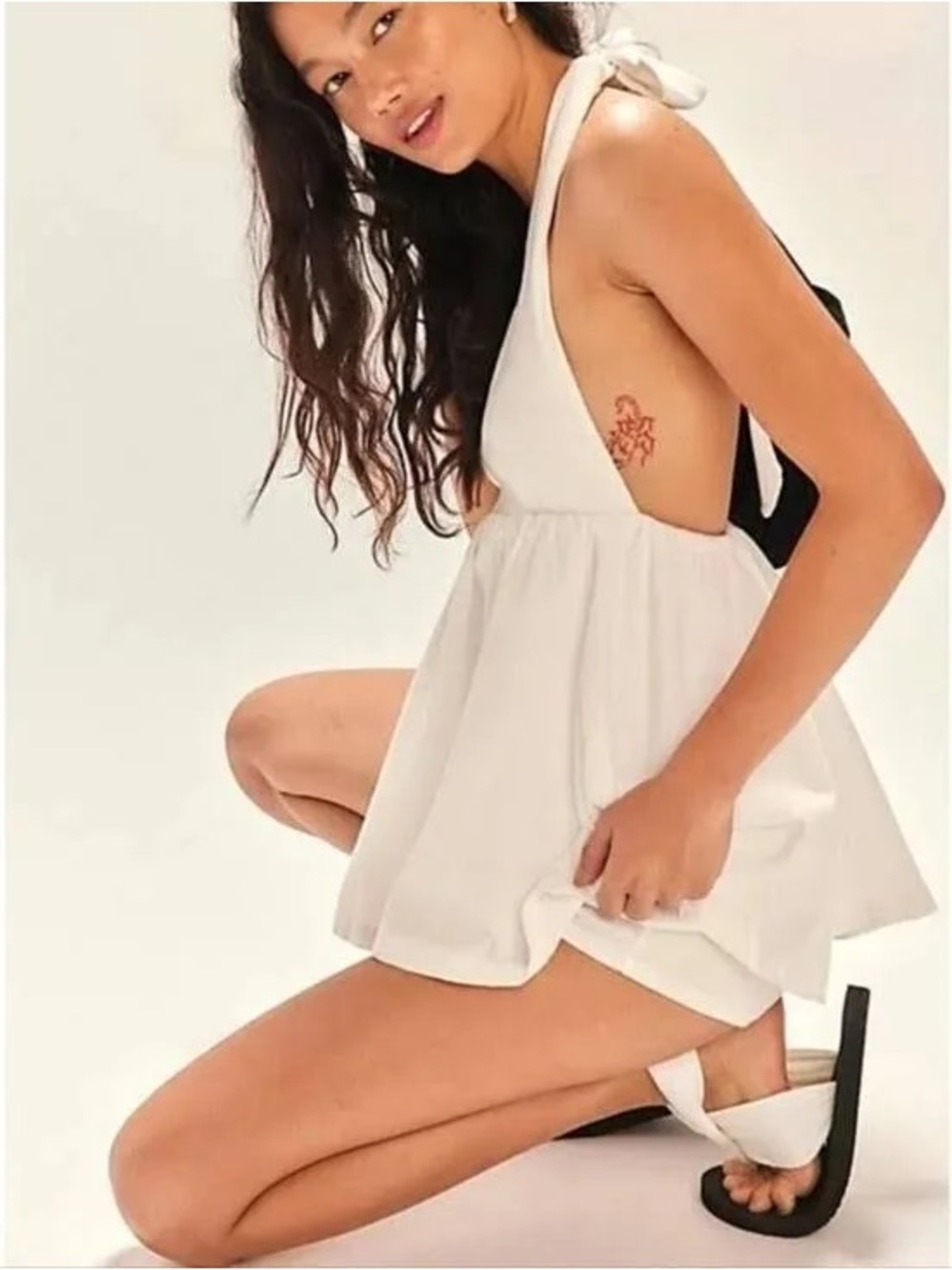 NWOT Free People Baja Romper White MEDIUM